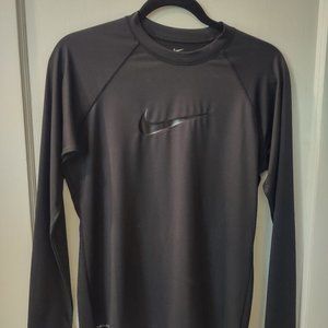 New Nike Womans Dri-Fit Long Sleeve Activewear Top , Black, Size Large